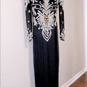 ANTIQUE JOAN LESLIE EVENING DRESS.